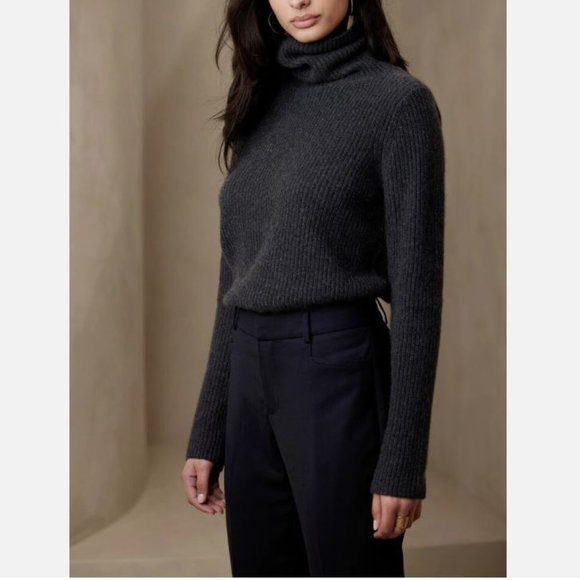 Banana Republic Black Siena Slim Italian Wool Ankle Pants Size 2/26 RETAIL $150 - Picture 3 of 7